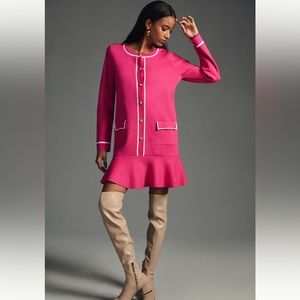 Anthropologie Endless Rose Dropped Waist Dress